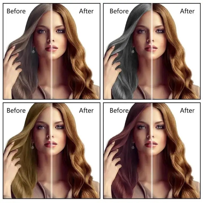 3-in-1 Black Hair Dye Shampoo, Can Cover Gray Hair, Contains Herbal Ingredients, Including Ginseng Extract, Natural Coloring.
