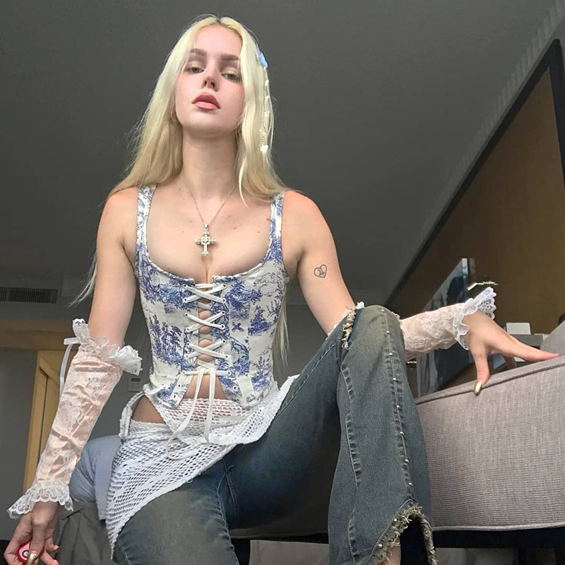 Women's Belted Waistcoat, Tops, Women's Design Sense