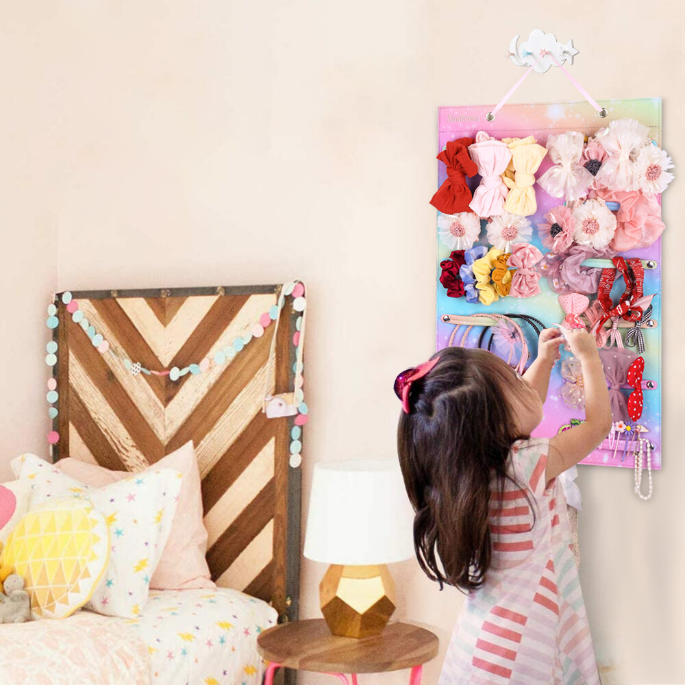 Girls Headband Holder Wall Hanging Hair Bow Organizer Display For Kids Room Deco — image 3
