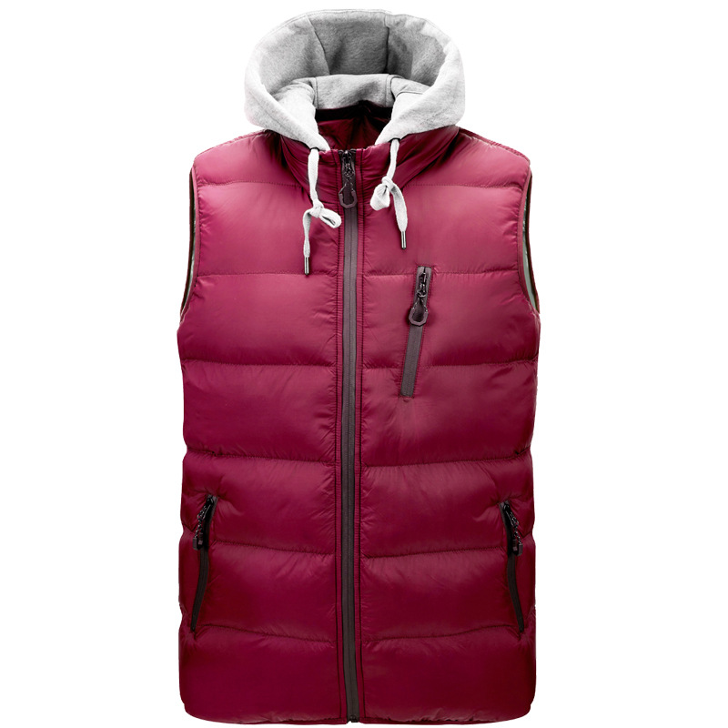 Amazon New Men's Hooded Vest Autumn Cotton Vest