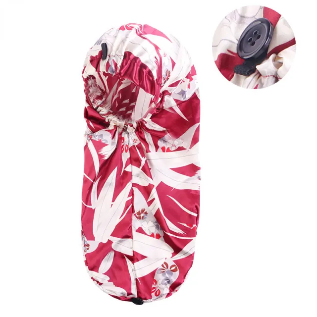Elastic Buckle Long Cylinder Hair Nightcap Red - Shop at LoveMi