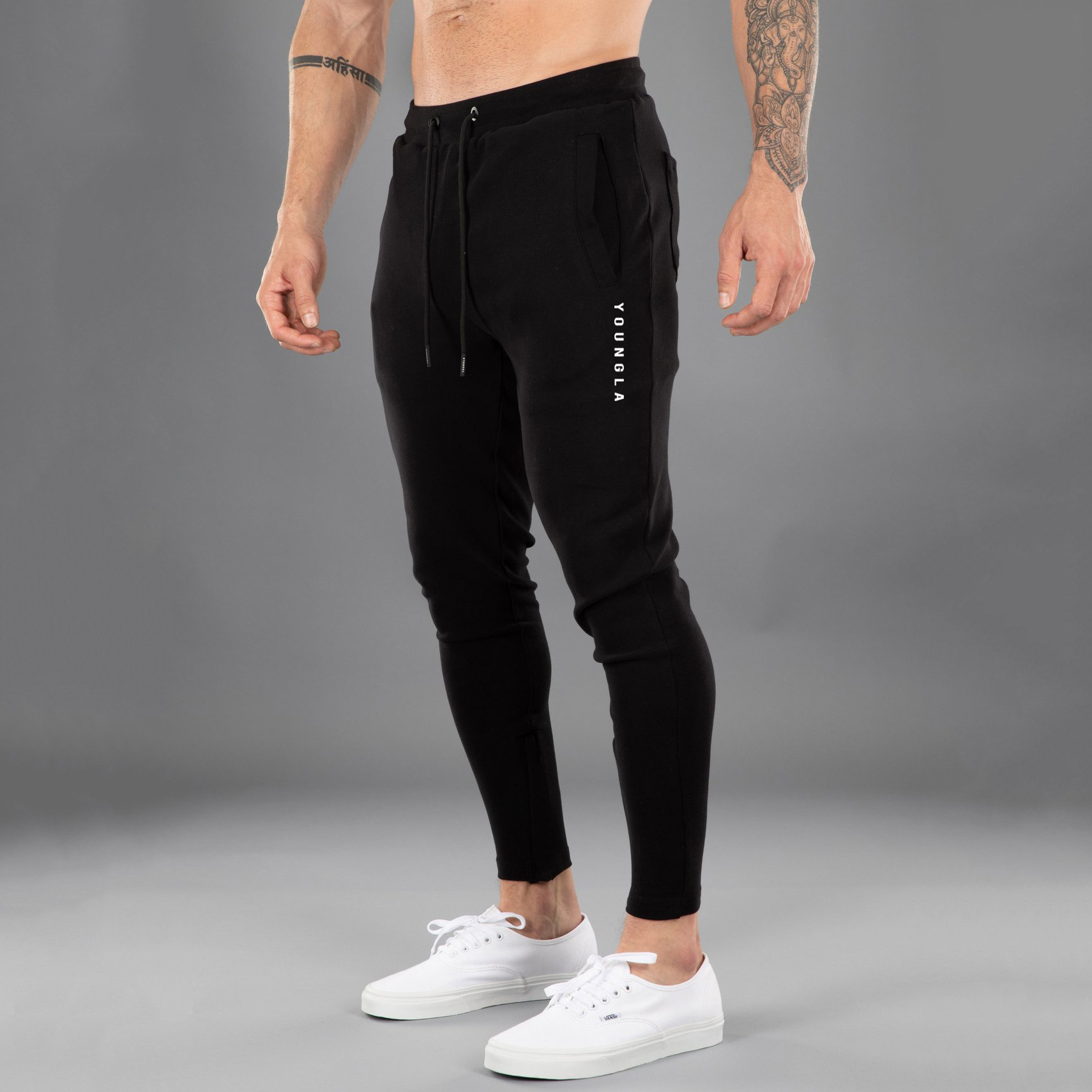 Title 5, Running workout cotton slim fit stretch trouser...