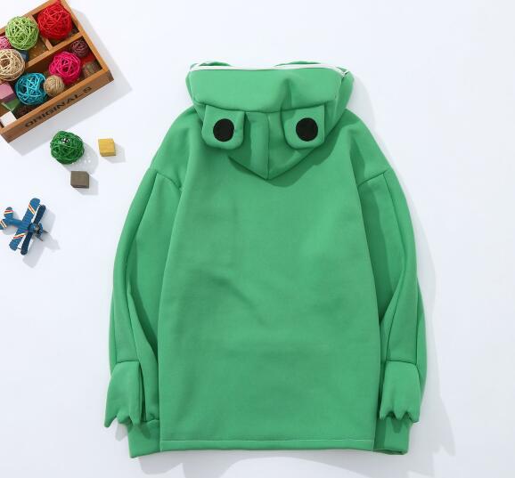 Explosion Style Children's Solid Color Hooded Frog Sweater thumbnail 2