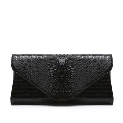 Cowhide Ladies Wallet Grain Leather Long Clutch Europe And America - Yao Shi Hei - View 1