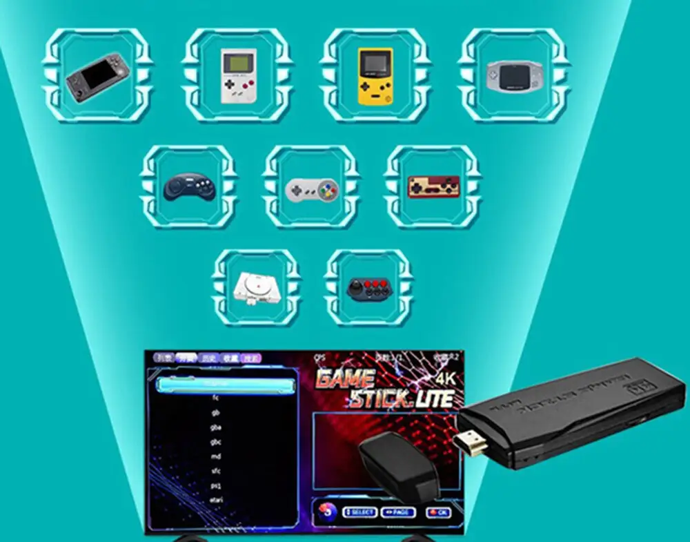 Video Game Console 20000  Retro Games Console Set With 2 Wireless Controller New