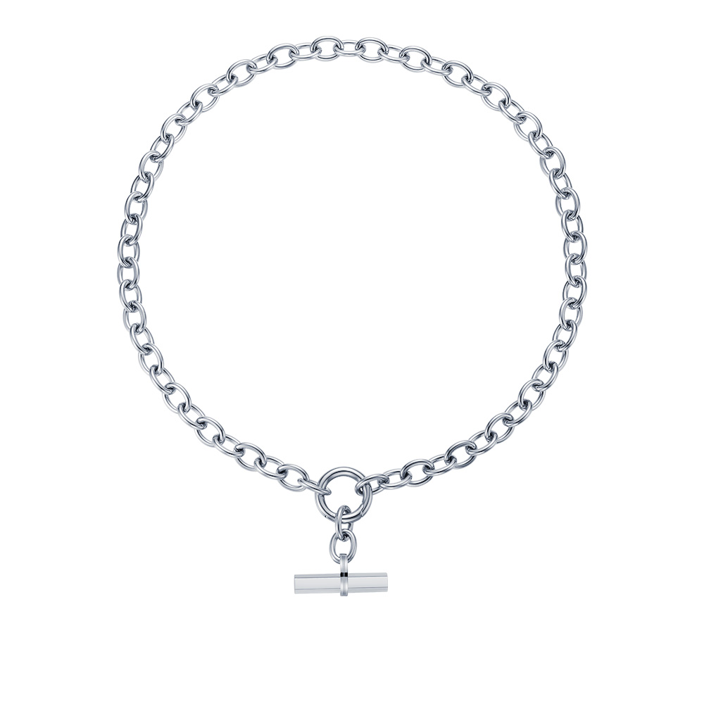 18K Gold-plated Titanium Steel European And American Personality O-shaped Thick Chain