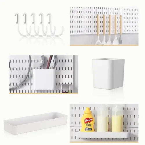 Wall Mounted Pegboard Storage Tools Peg Board