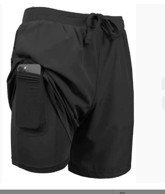 Men's 2 Pack Quick Dry Athletic Shorts, Tight Compression Liner Anti-Chafing Workout Shorts, Outdoor Running Fitness Casual Pants