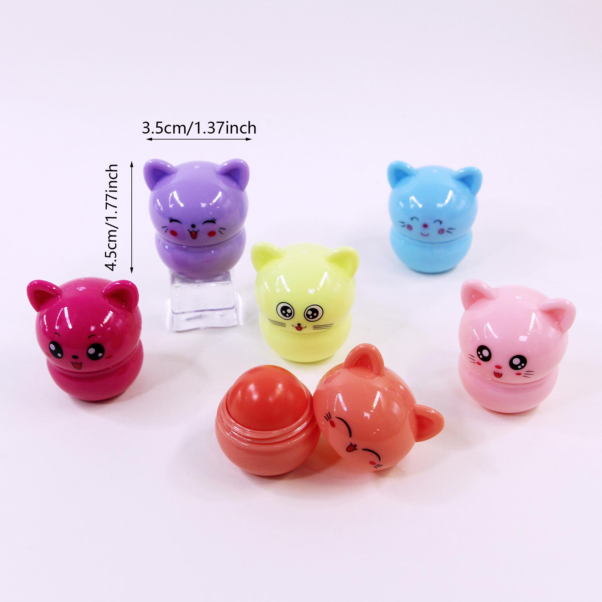 12 Fun And Colorful Design Daily Use Colorful Kitten Travel Size Lip Balm,Self-pickup Only — view 6