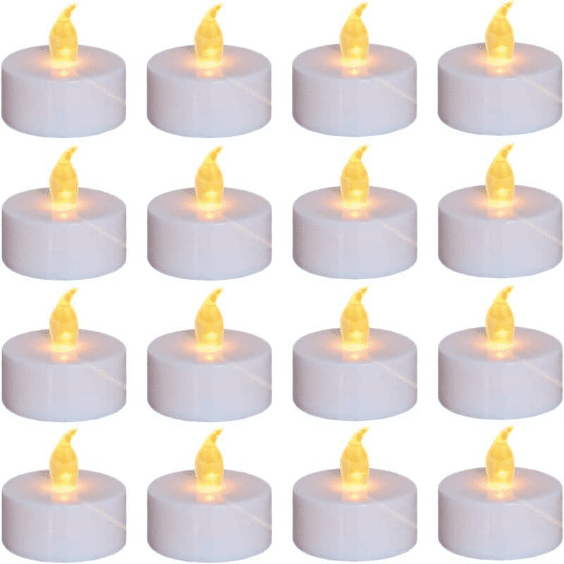 48 Pack Realistic Flickering Tea Lights - Perfect Led Candles For Christmas Decorations And Halloween Decorations, Battery Operated Flameless Battery Candles For Cosy Home Ambiance, Ideal For Parties