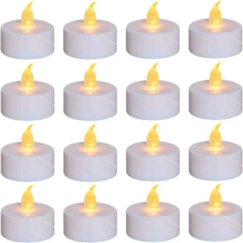 48 Pack Realistic Flickering Tea Lights
