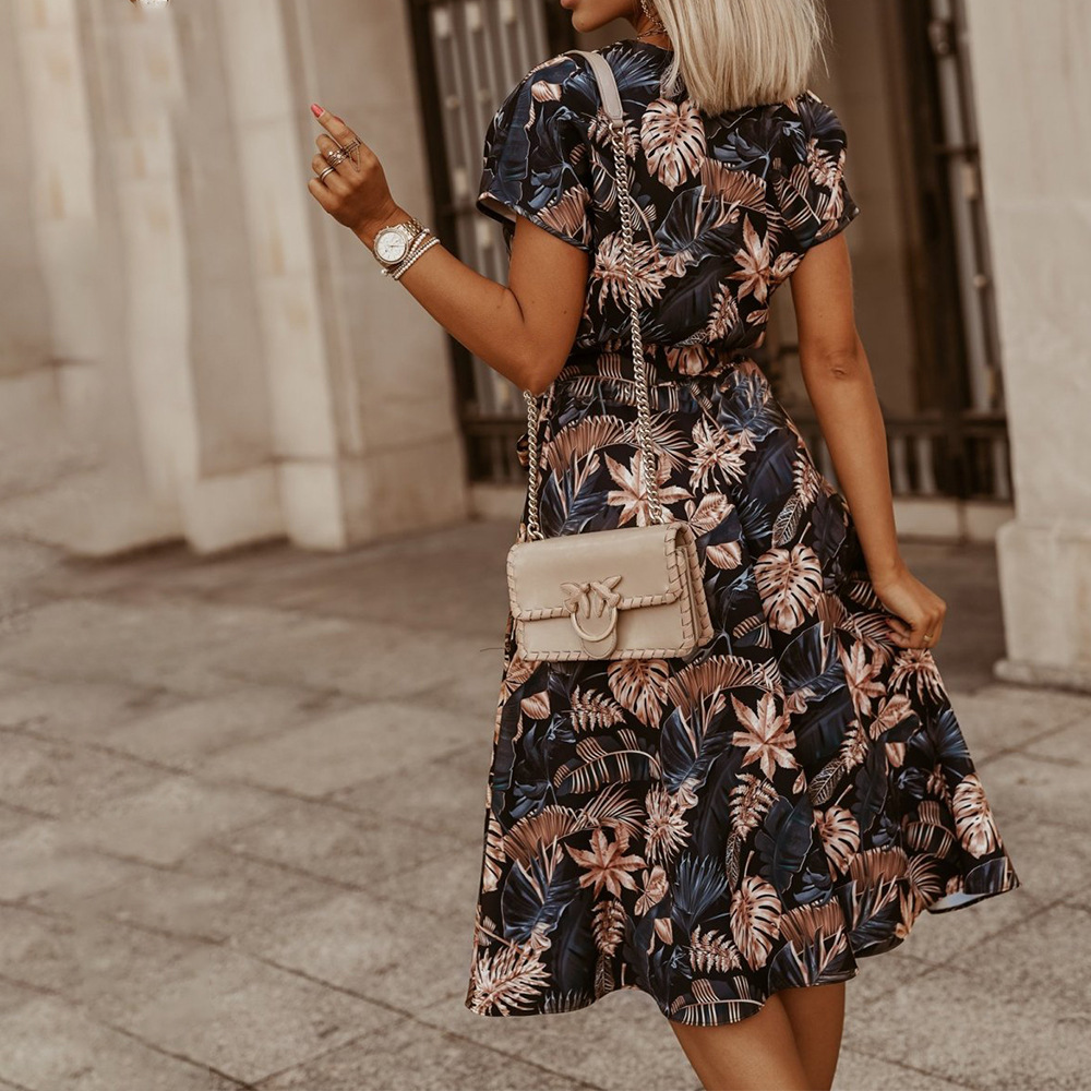 Printed A-Line Midi Dress, picture 5 of 5