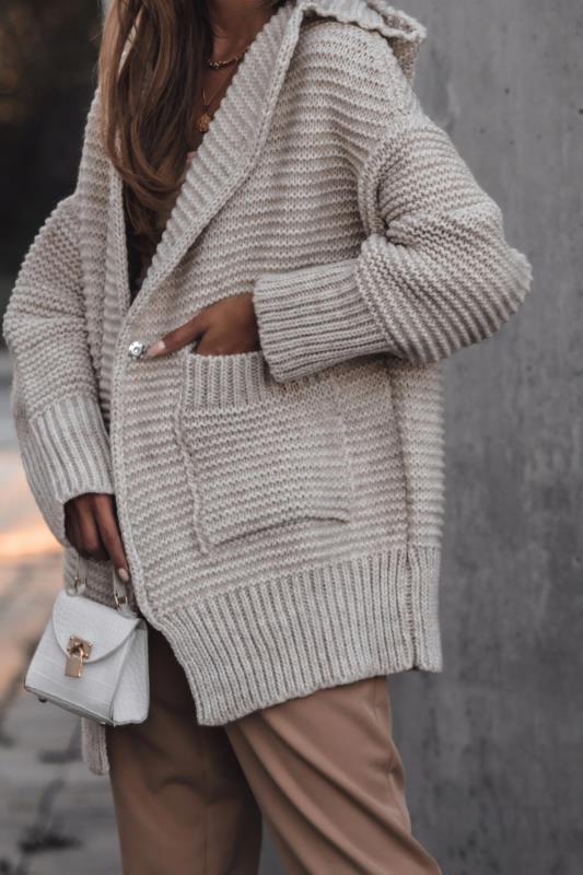 Women's Knitted Cardigan Jacket Women's Mid-length