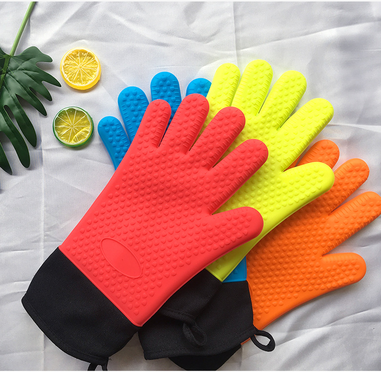 Title 10, Silicone Gloves Kitchen Baking Insulation Five ...