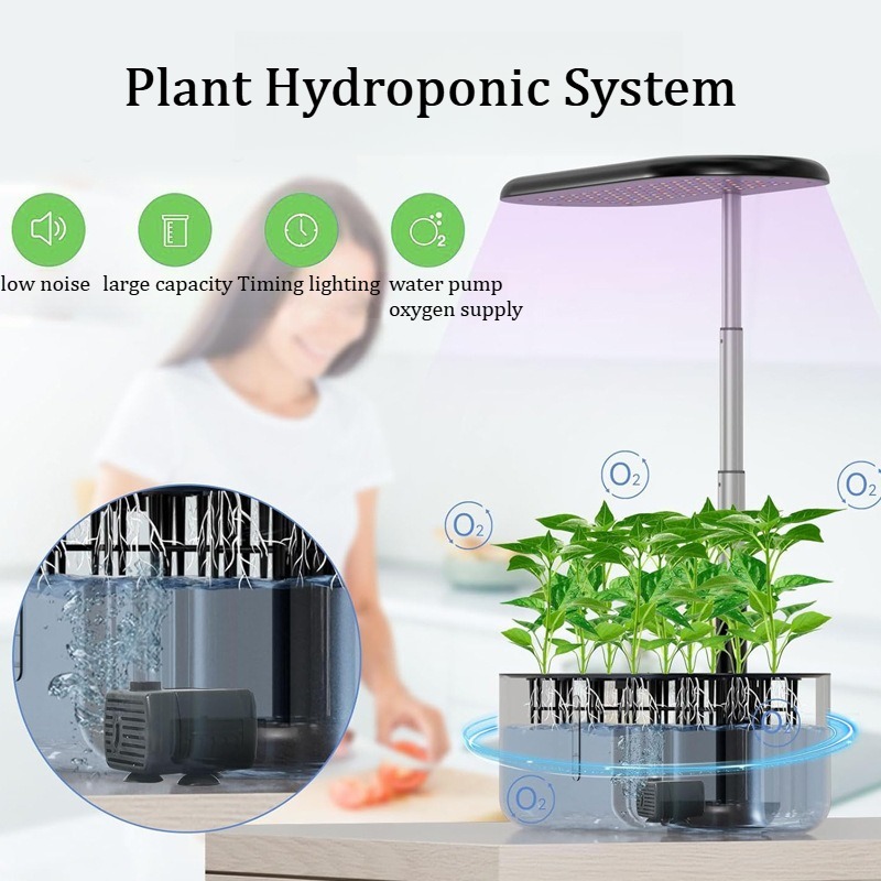 10 Pods Hydroponics Growing System Indoor Herb Garden Kit With LED Grow Light — image 7