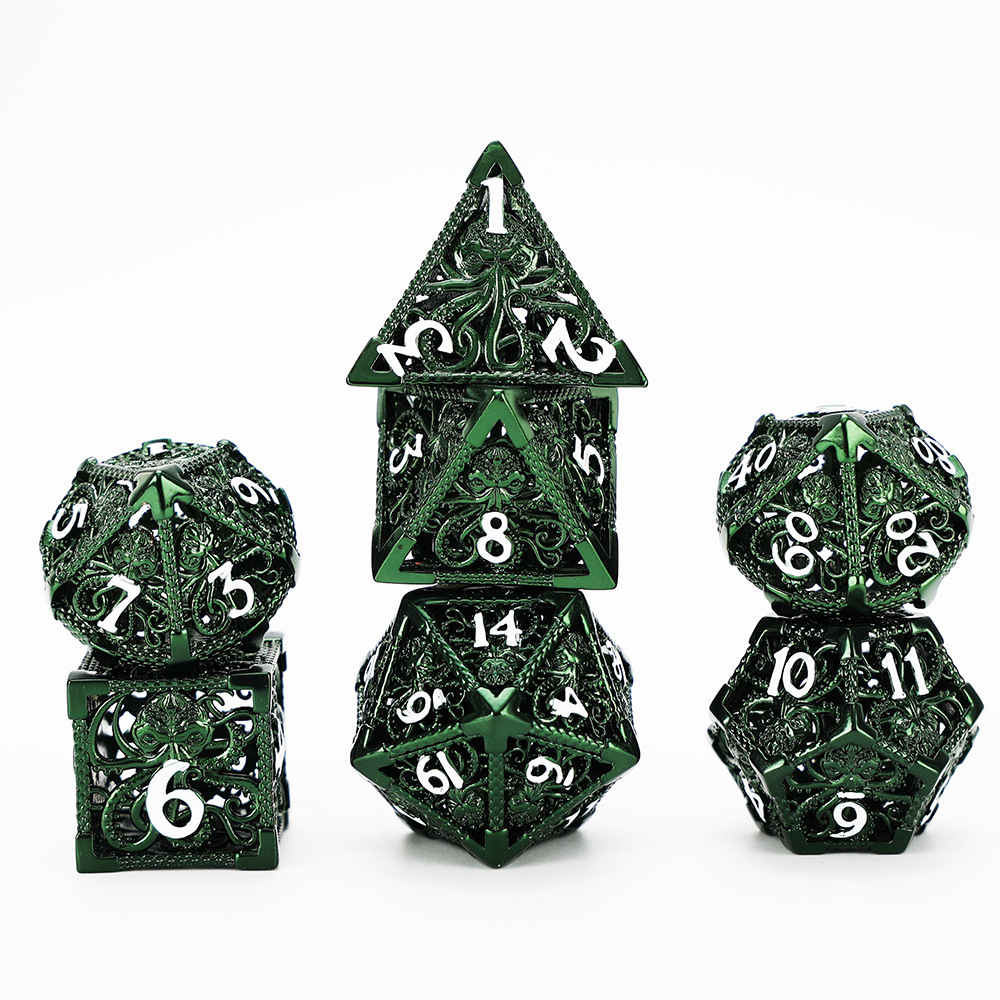 Title 3, Copper Hollow Metal Dice Suit Polyhedron