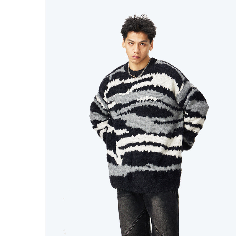 Title 2, Mink-like Round Neck Pullover Sweater