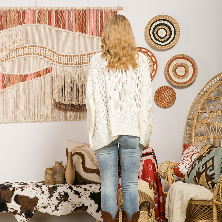 Long sleeved Plaid Top Loose Casual Shirt Plush White - Shop at LoveMi