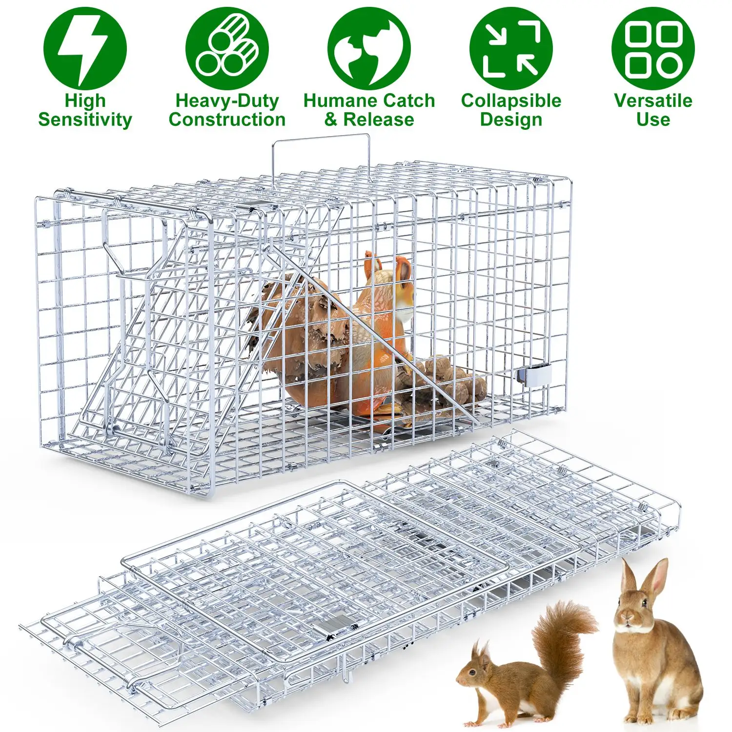 18x8x10In Humane Single Door Live Animal Trap