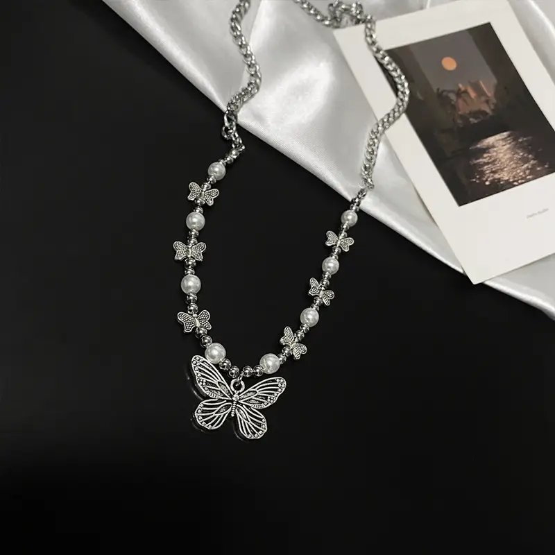 Japanese And Korean Butterfly Necklace Niche Design Clavicle Chain