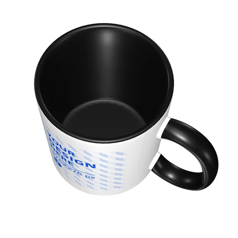 Double Color Comfort Handle Ceramic Mug