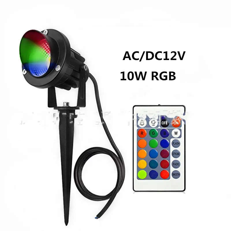 10W Rgb Lawn Lamp Colorful Remote Control