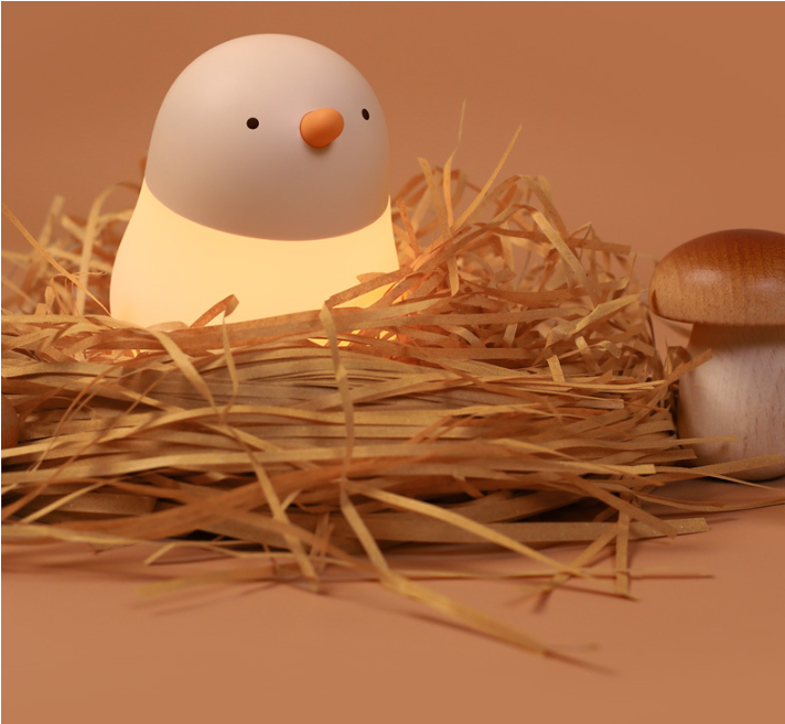 Pecking Rice Chicken Small Night Light Bedroom Bedside Lamp Charging