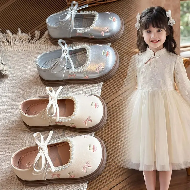 Girls' Leather Shoes For Spring And Autumn