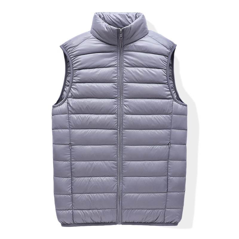 Lightweight Men's Vest Korean Casual White Duck Down