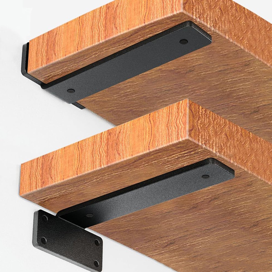 4 Pack Floating Shelf Brackets 20CM Heavy Duty Metal For Support Wall Hanging — image 8