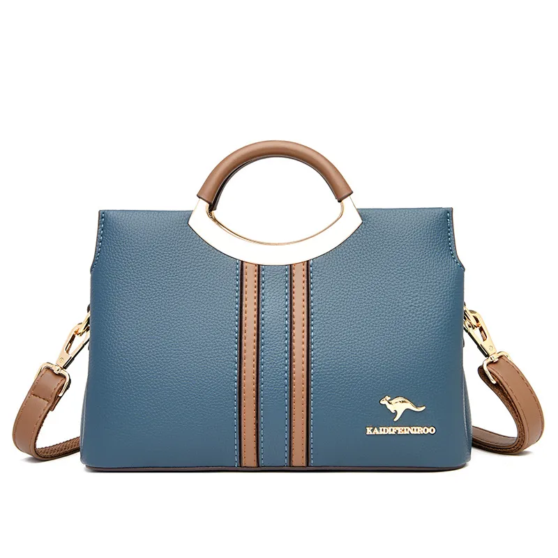 Women's Crossbody Shoulder Bag Fashion Contrast Colour - Blue