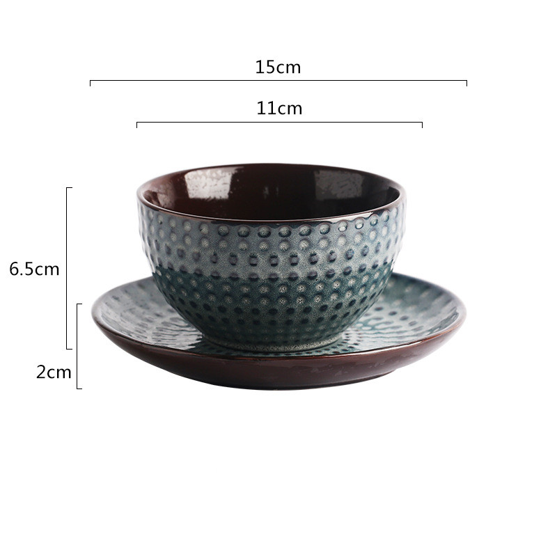 Title 3, Mug Ceramic Embossed Coffee Cup And Saucer Vint...