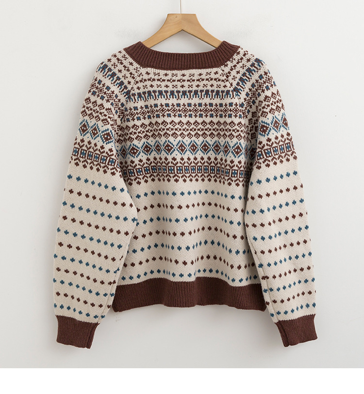 Vintage Ethnic Style Design Sweater Coat