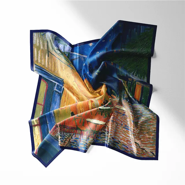 Spring And Autumn Thin Fashion Literary Scarf Night Cafe - Shop at LoveMi