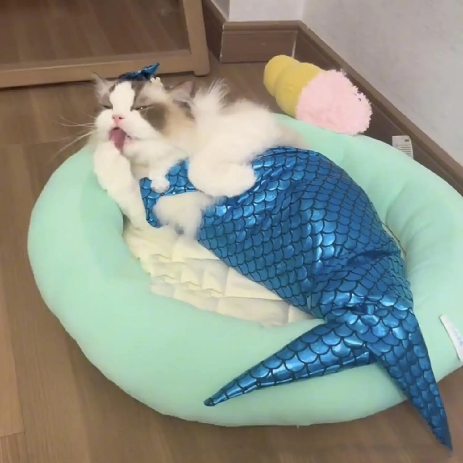 Cat Mermaid Costume Creative Cat And Dog Costumes Funny Cat Mermaid Costume Cat Mermaid Fishtail Dress Puppy Mermaid Fishtail Dress Pet Mermaid Costume Humor Fu