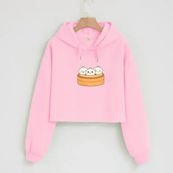 Short Hoodie Autumn Cat Ear Women's Sportswear Pink - Shop at LoveMi