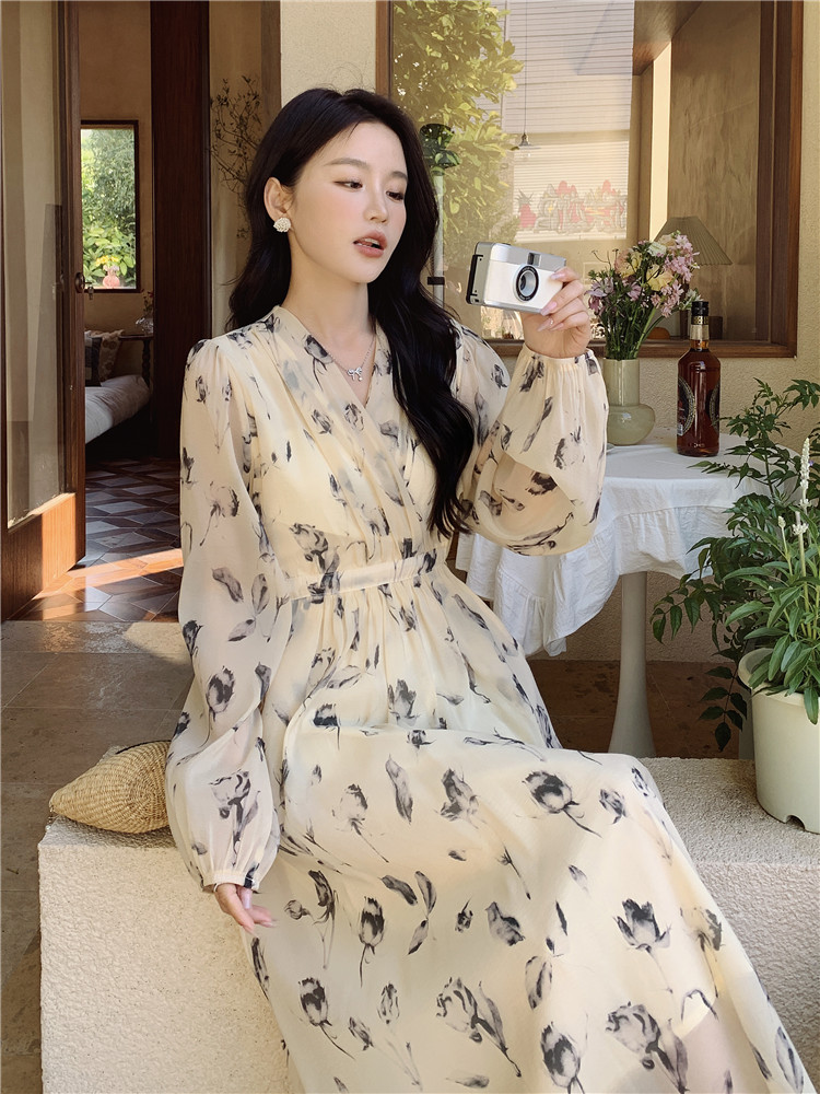 Floral Puff-Sleeve Maxi Dress, picture 5 of 6
