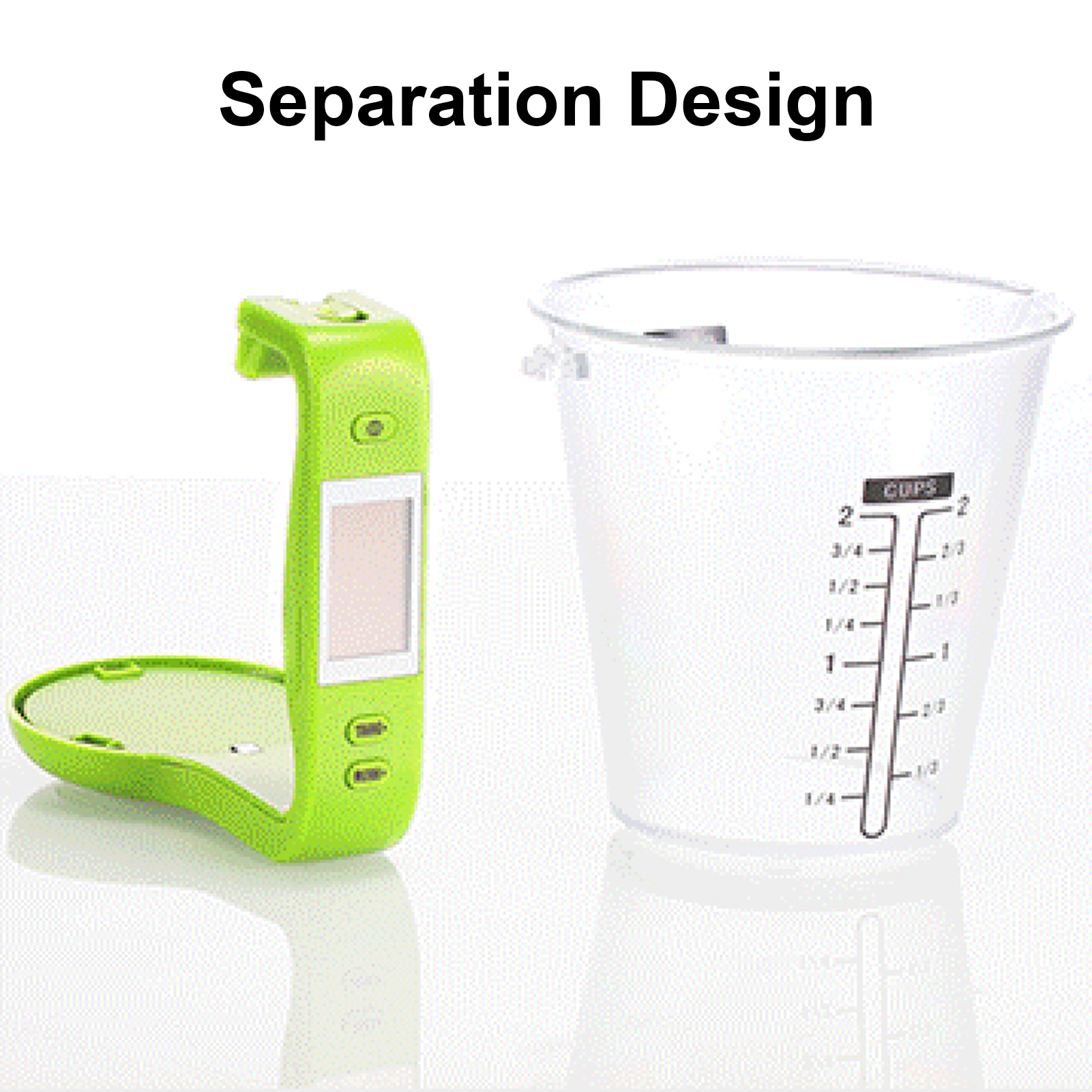 Title 5, Kitchen Scales With LCD Display Digital Beaker ...