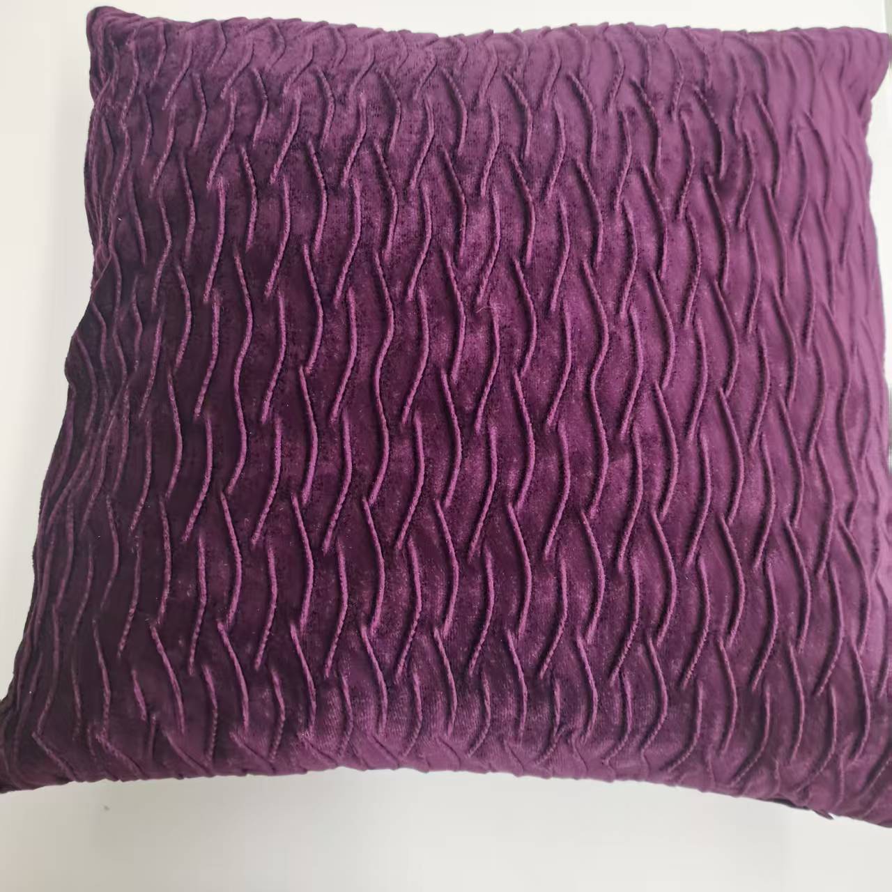 Wavy Textured Velvet Throw Pillow, picture 4 of 6
