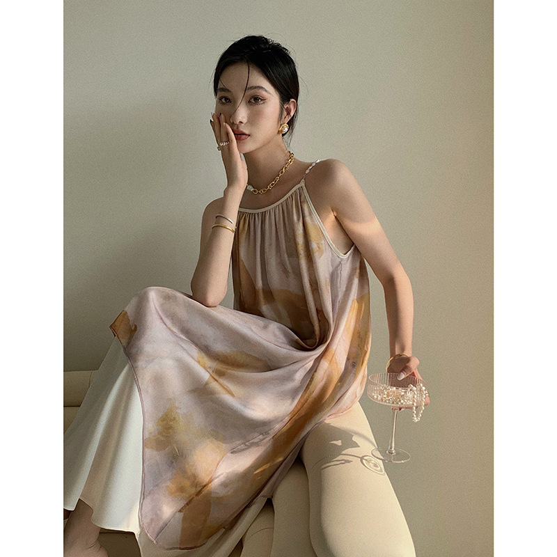 Pearl-Embellished Chiffon Maxi Dress, picture 4 of 5
