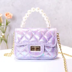 Little Girl Mini Fashion Shoulder Bag - Purple - View 1