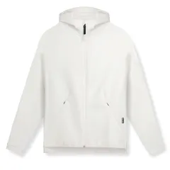Men's Sweater Cardigan Plus Size Hooded Zipper Jacket - White - View 1