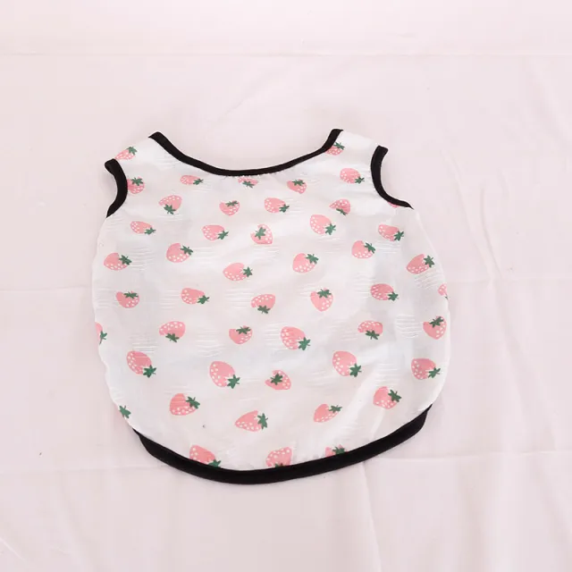 Pet Dog Vest French Summer Thin Clothes Small And Medium Teddy Corgi Eight Strawberry - Shop at LoveMi