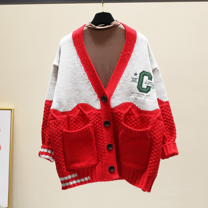 Title 2, Net Red Twist Cardigan Sweater Lazy Style New S...