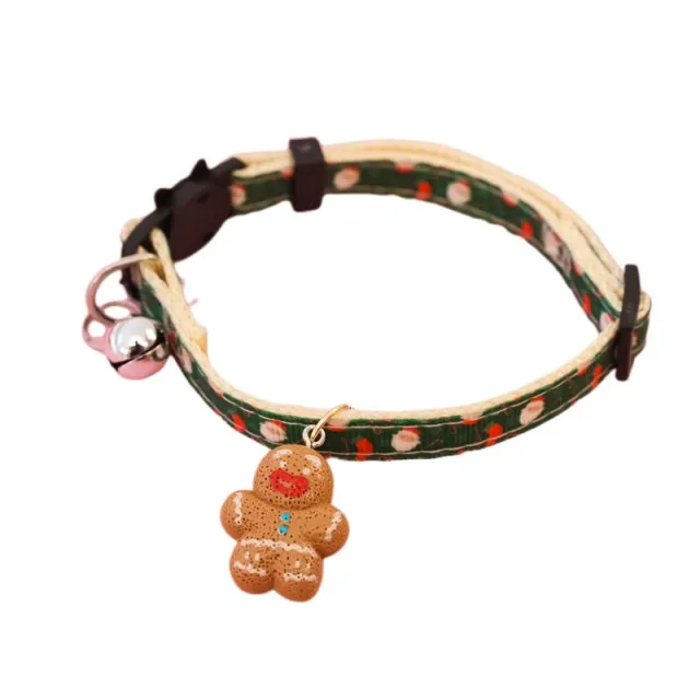 Christmas Holiday Pet Bow Ties, Collars, Dog Bows, Bells, Cat Necklaces, Anti suffocation Safety Buckles Christmas Cookie Collar - Shop at LoveMi