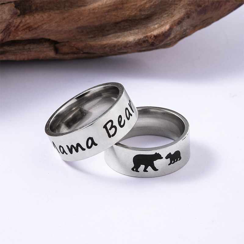 Title 1, Cute Mama Bear And Baby Rings For Women