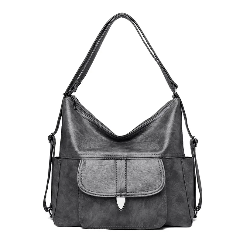 Crossbody Europe And America Ladies Shoulder Tote Bags - Grey