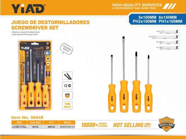 4PCS Screwdriver Set With Single Color Handle, Only Supports Self-pickup, Please Note That Free Shipping Is For Anti-bidding Price