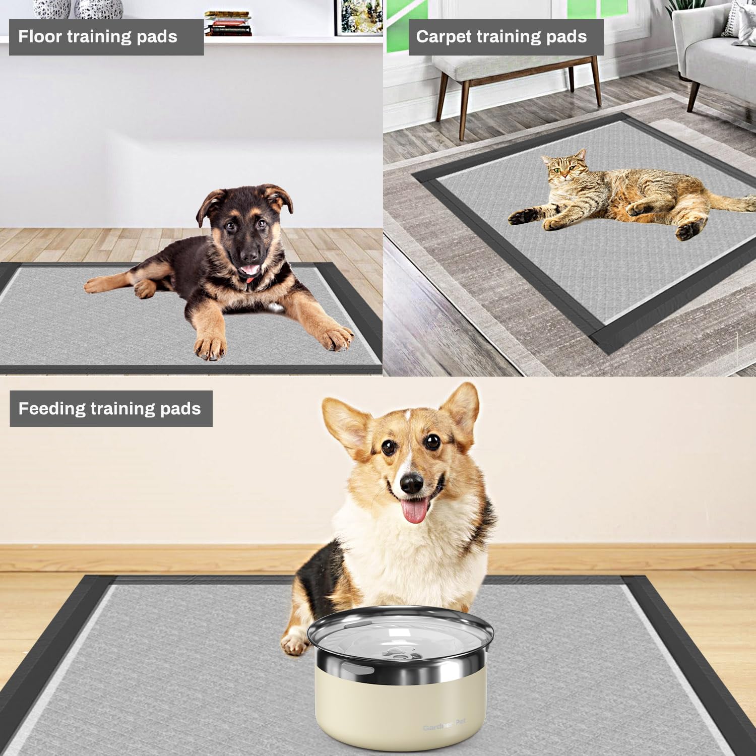 Charcoal Puppy Pads, XL 28x34, All Edge-Wrapped, Odor-Control Pad — image 10