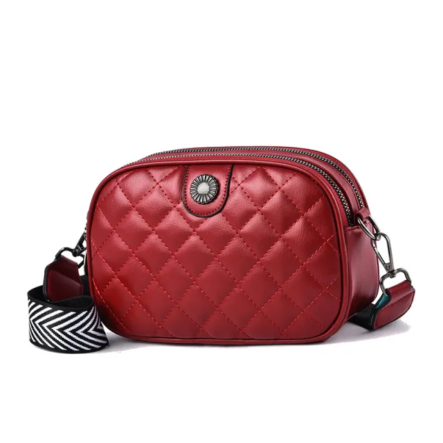Middle aged Mother Bag Soft Leather Shoulder Messenger Red - Shop at LoveMi